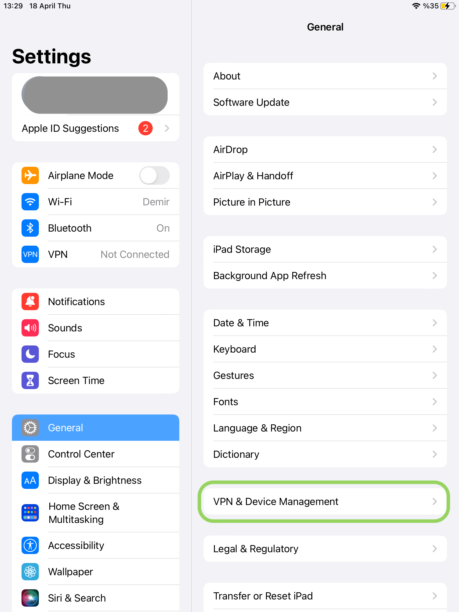 Settings App